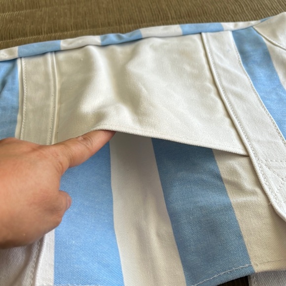 Striped summer large tote bag. - Picture 6 of 9